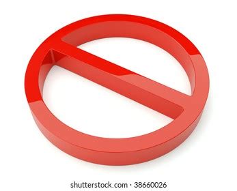 3d Forbidden Sign Isolated On White Stock Illustration 38660026