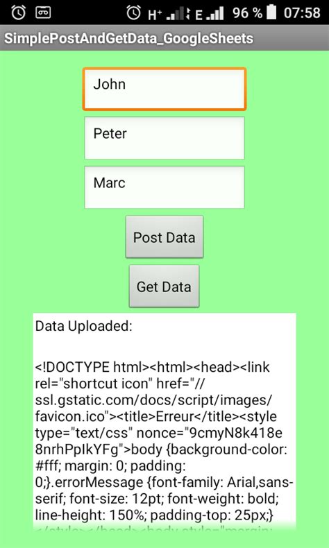 Post And Get Data Google Sheets MIT App Inventor Help MIT App