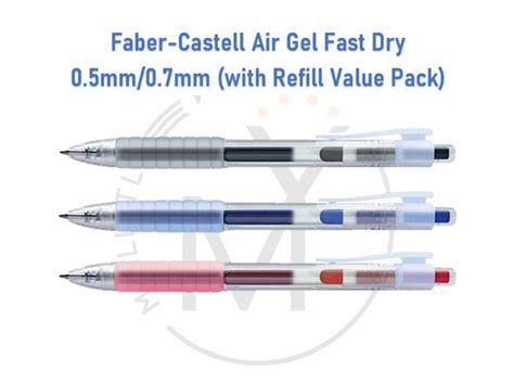 Faber Castell Air Gel Fast Dry 0 5mm 0 7mm With Refill Value Pack