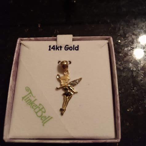 Disney S Tinkerbell K Gold Charm Gem