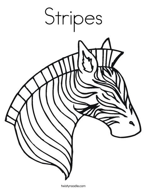 Stripes Coloring Page - Twisty Noodle