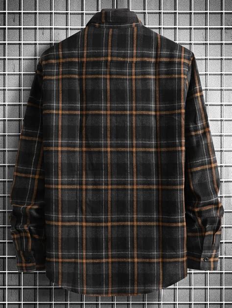 Manfinity Homme Men Plaid Print Shirt Without Tee Shein Uk