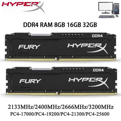 RAM DDR4 Para PC Mem Ria Desktop 8GB 16GB 32GB 3200MHz 3600MHz 2400