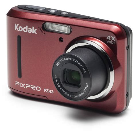 Kodak PIXPRO FZ43 Digital Camera Red FZ43 RD B H Photo Video