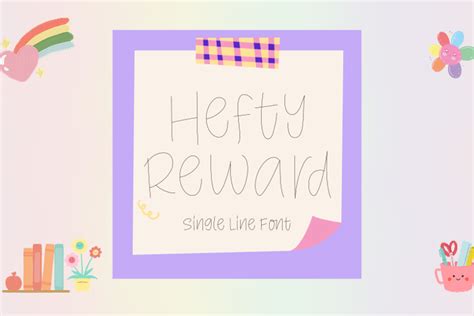 Hefty Reward Single Line Font Single Line Studio FontSpace