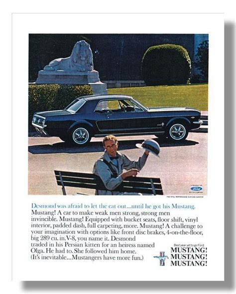 1965 Ford Mustang Ad This Car Was The Very First New Car I Ever Owned