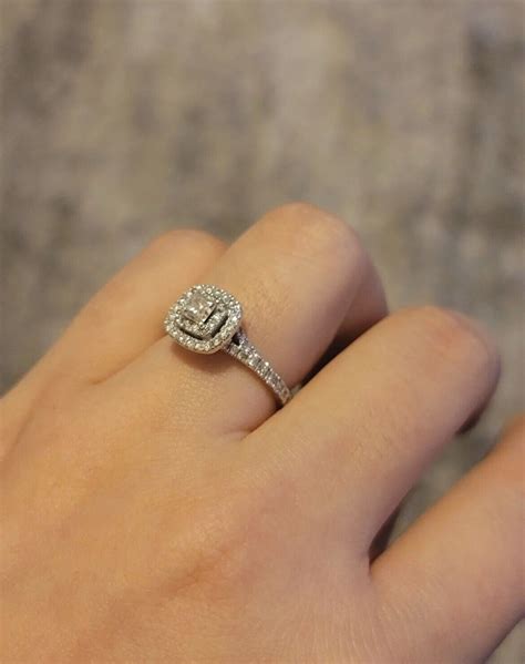 Neil Lane Engagement Ring Double Halo Princess Cut Gem