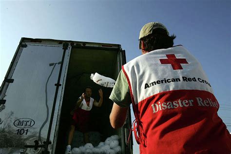 Red Cross Helping People In Disaster