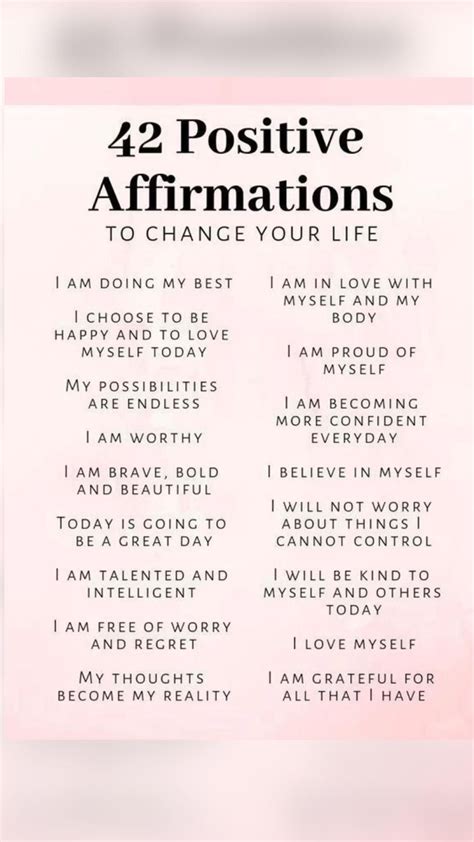 24 Positive Self Affirmations That Will Change Your Life Artofit