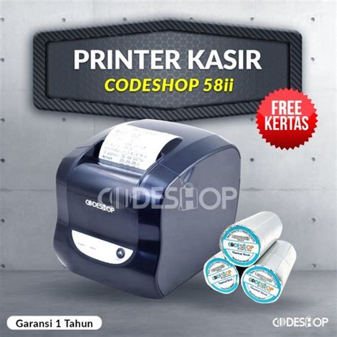 Jual Printer Thermal CODESHOP CBT 58II Cetak Struk Kasir BLUETOOTH RJ