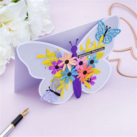 Ways Butterfly Shaped Card Bases Spellbinders Butterfly Card Creator