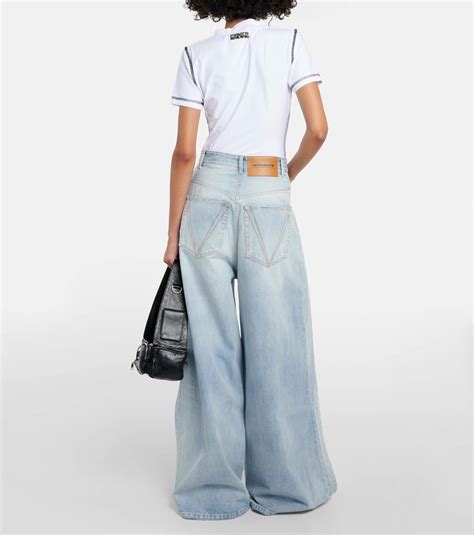 Vetements Distressed Wide Leg Jeans Vetements