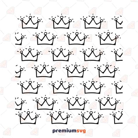 Crown Pattern SVG, Crown Template SVG Instant Download | PremiumSVG