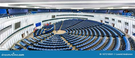 Plenary Hall of the European Parliament in Strasbourg, France Editorial ...