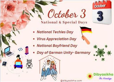 October 3-National Days, Birthday and Important Past Events