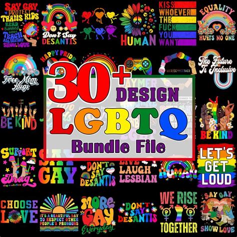 Gay Pride Png Bundle Lgbt Png Bundle Pride Month Lgbt Design