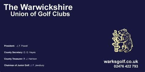 Warwickshire Union Of Golf Clubs Nixongolf