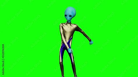 alien dancing winning dance 3D loop animation green screen Stock Video ...