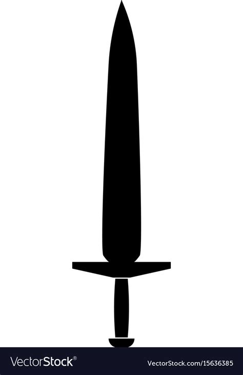 Simple sword the black color icon Royalty Free Vector Image