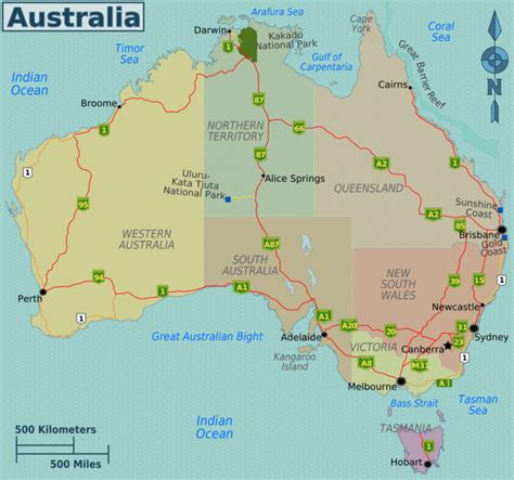 Australia Highway Map - Geographic Media