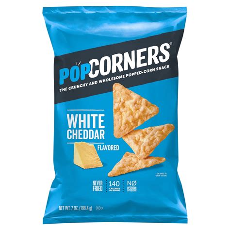 Popcorners The Crunchy And Wholesome Popped Corn Snack White Cheddar