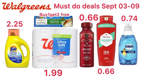 Walgreens Must Do Deals Sept 03 09 Cheap Old Spice Deodorant And