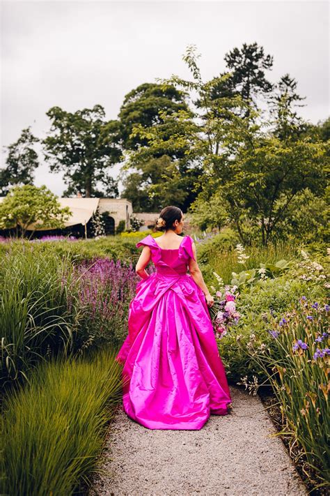Vivienne Westwood Wedding Dress & Streamers at Middleton Lodge