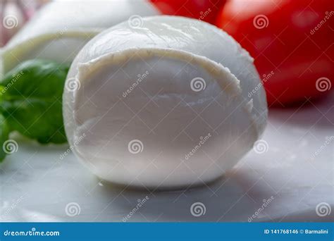 Balls of Buffalo Mozzarella, Soft Italian Scheese Made from the Milk of ...