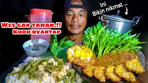 Mukbang Nikmat Banget Sayur Asem Sambal Terasi Telor Ceplok Tempe