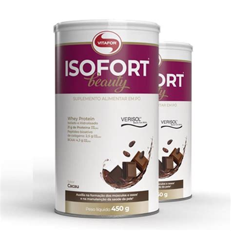 Kit De Isofort Beauty Whey Protein Isolado Vitafor 2 Unidades