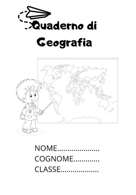 Copertine Per Il Quaderno Di Geografia Da Stampare E Colorare In A4 GBR