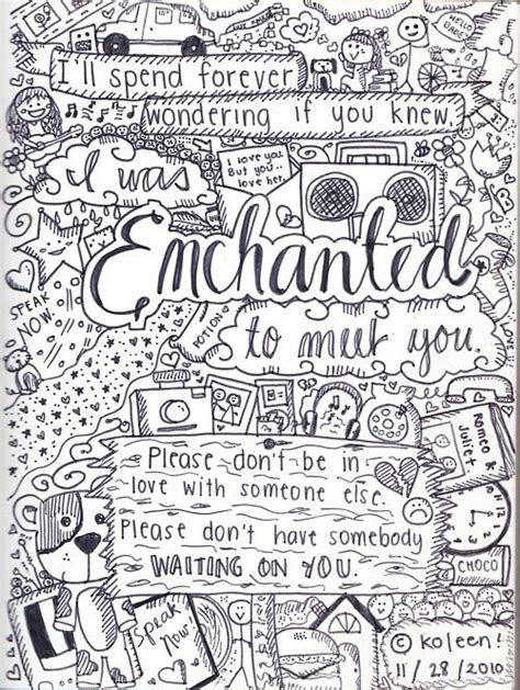 Printable Taylor Swift Lyrics Coloring Pages