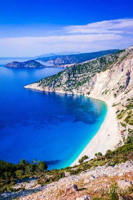 Kefalonia Greece Myrtos Beach The Most Beautiful Beach Of Posters