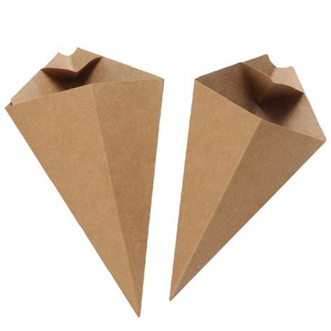 China Kraft Paper French Fries Box Cone Oil Proof Suppliers