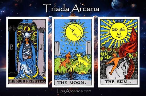 Combinación de Tarot LA SACERDOTISA LA LUNA y EL SOL