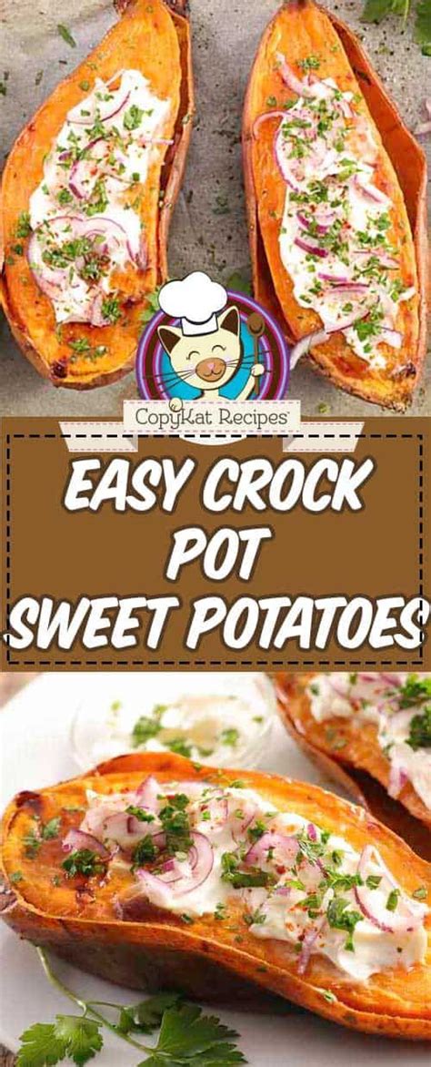 How To Bake Sweet Potatoes In A Crockpot Recipe Crock Pot Sweet Potatoes Slow Cooker Sweet