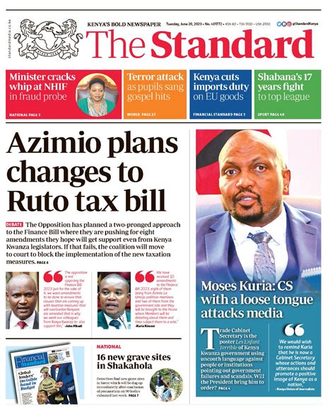 The Standard Digital On Twitter Azimio Plans Changes To Ruto Tax