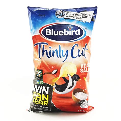 Bluebird Thinly Cut Ready Salted Chips 140g - Kiwi Shop