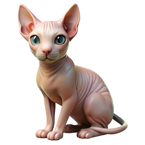 wonderful rustic A Sphynx cat with no fur authentic 59435472 PNG