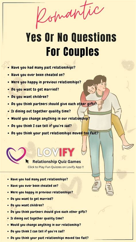 Yes Or No Questions For Couples Click Here To Play Free Couple