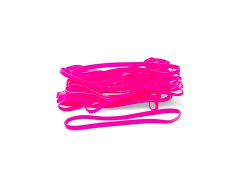 TPE Gummibänder ca 130 140 x 6 mm neonpink 20 Stück Gummibänder