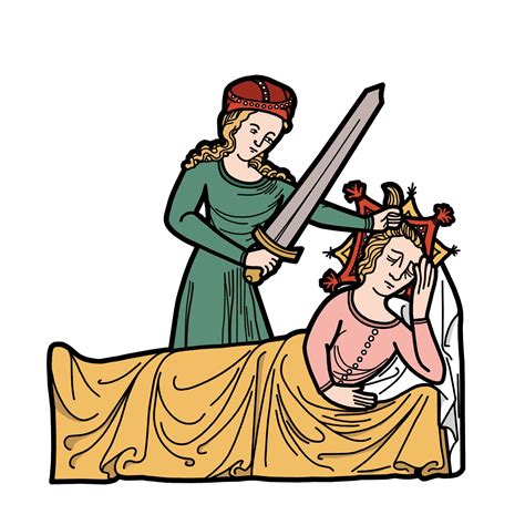 Judith and Holofernes Medieval Art Sticker C. 1360 - Etsy