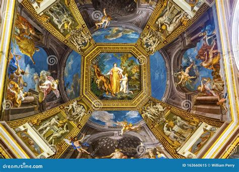 Vatican Museum Ceiling Angels Adam Frescoes Rome Italy Editorial Image