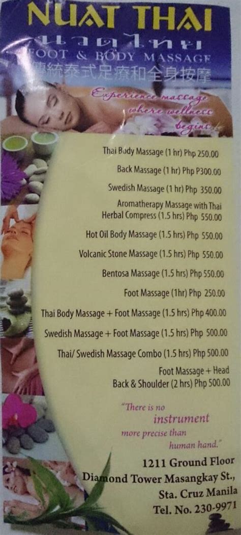 Nuat Thai Masangkay Review Massage Rates Swedish Body Massage