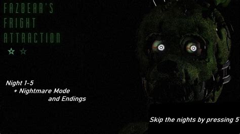 Fnaf Plus Fazbear S Fright Attraction Nights Nightmare Mode