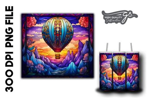 1 Hot Air Balloon Stained Glass 30 Designs Graphics