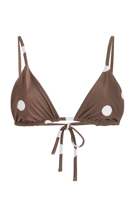 Sir The Label Marlon String Bikini Top Brown Editorialist