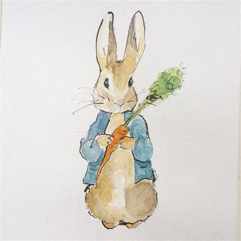 Original Peter Rabbit Watercolour Painting Beatrix Potter Etsy