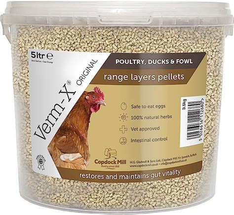 Copdock Mill Range Layers Pellets With Verm X 5ltr Tub Amazon Co Uk