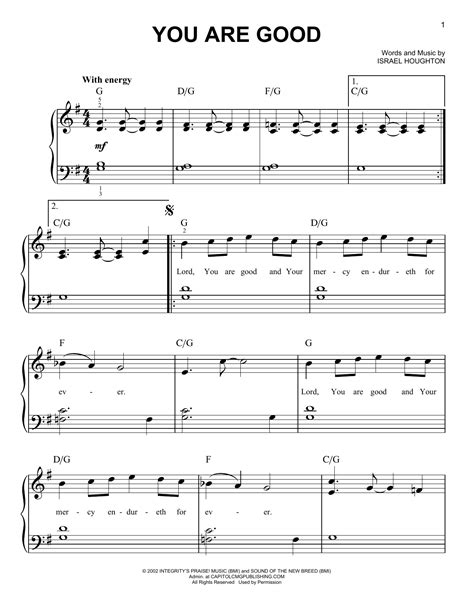 You Are Good | Sheet Music Direct